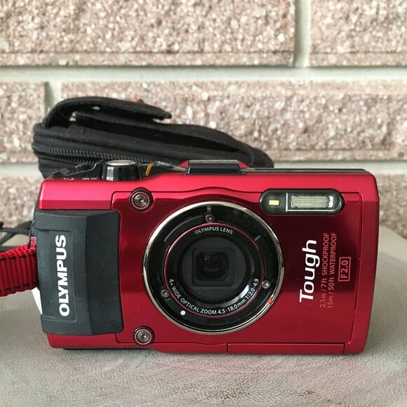 Olympus Stylus Tough TG-3 16MP Compact Waterproof Camera In Red - Picture 2 of 13